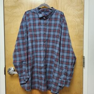 POLO Ralph Lauren Button Up Shirt Men's Size 5XB Madras Plaid Long Sleeve Button